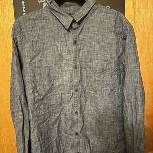 Gray denim dress shirt